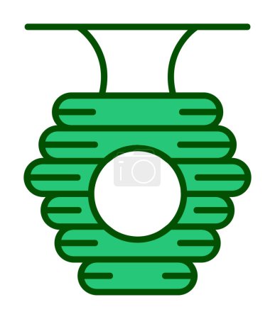 Illustration for Beehive icon vector illustration - Royalty Free Image