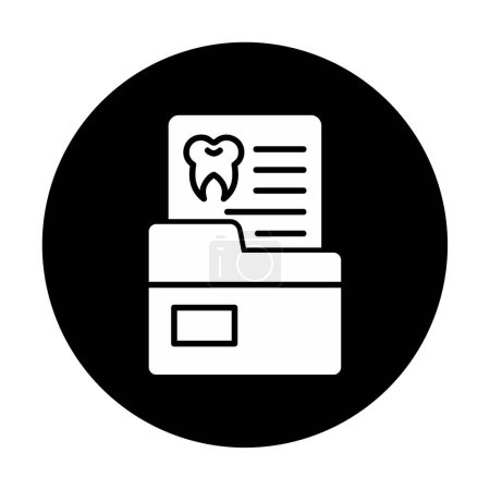Illustration for Dental Record icon in vector. logotype - doodle - Royalty Free Image