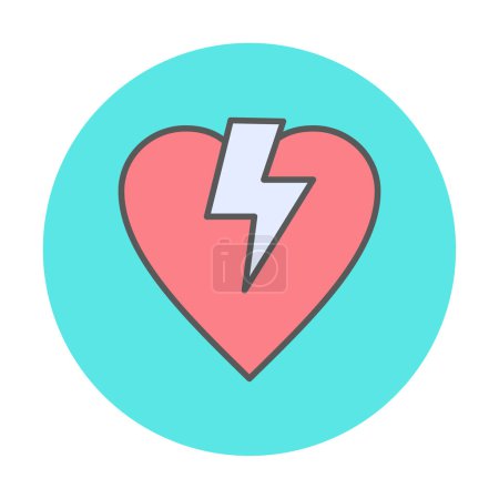 Ilustración de Corazón roto icono vector ilustración - Imagen libre de derechos