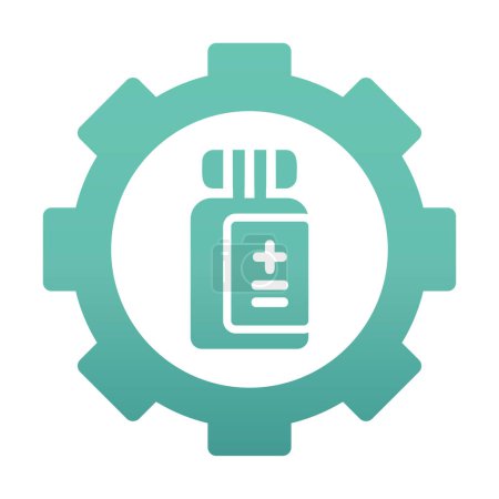 Illustration for Medicine bottle icon, vector illustration simple design - Royalty Free Image