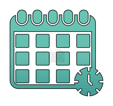Illustration for Calendar reminder icon, Deadline icon, vector illustration - Royalty Free Image