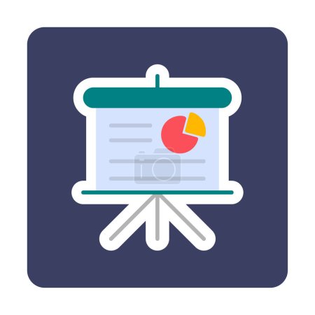 Illustration for Flat  simple Pie Chart  icon vector illustration - Royalty Free Image