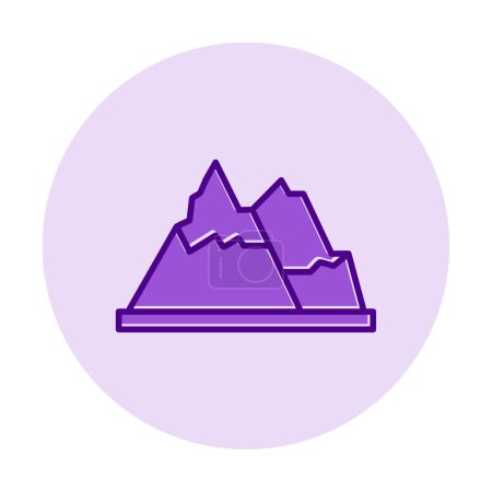 Téléchargez les illustrations : Illustration vectorielle icône montagne - en licence libre de droit