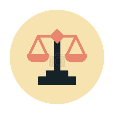 Illustration for Justice scale balance  icon simple vector - Royalty Free Image