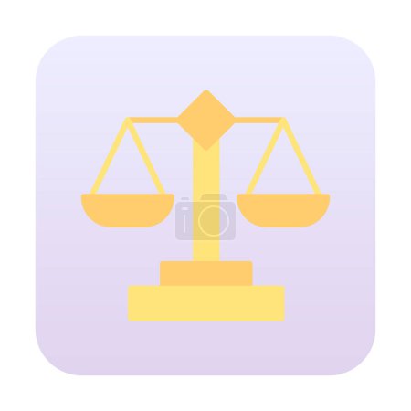 Ilustración de Escala de justicia icono de equilibrio vector simple - Imagen libre de derechos