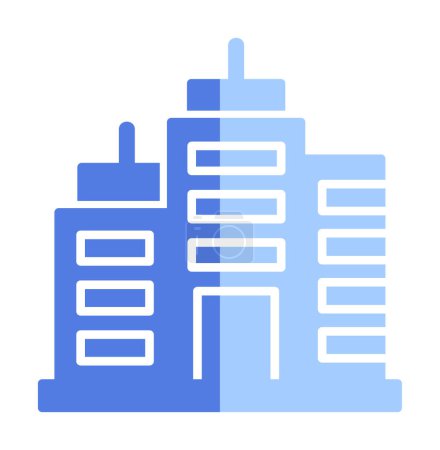 Illustration for City building icon, vector illustration simple design - Royalty Free Image