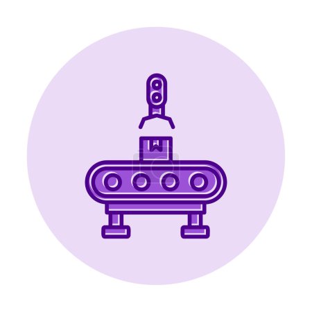 Téléchargez les illustrations : Illustration vectorielle simple d'icône de machine d'usine - en licence libre de droit