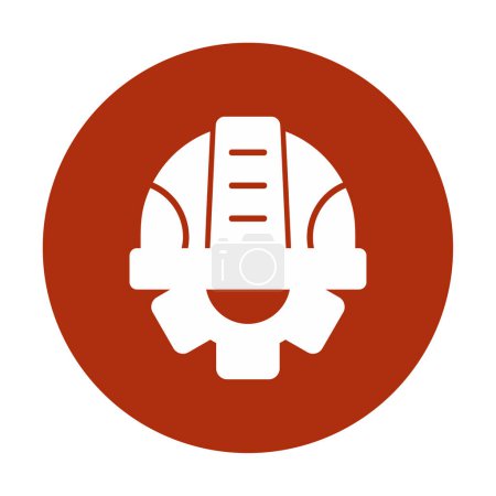 Illustration for Safety helmet flat vector icon. - Royalty Free Image