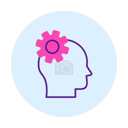 Illustration for Thinking head icon, vector illustration simple design - Royalty Free Image