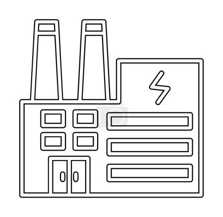 Illustration for Electric factory-colored vector icon - Royalty Free Image
