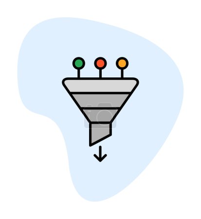 Ilustración de Simple embudo plano icono vector ilustración - Imagen libre de derechos