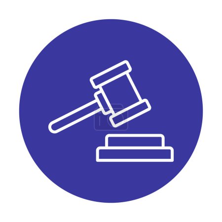 Téléchargez les illustrations : Illustration simple d'icône de droit de justice plate - en licence libre de droit