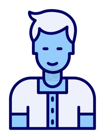 Ilustración de Avatar hombre icono, vector de ilustración - Imagen libre de derechos