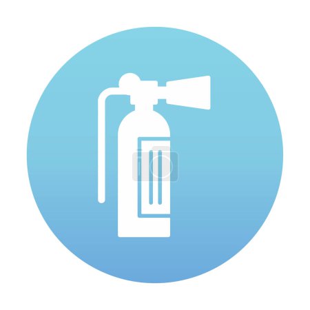 Illustration for Flat simple fire extinguisher  icon - Royalty Free Image
