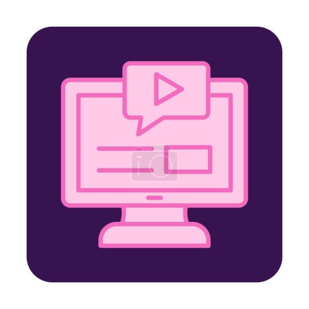 Illustration for Online Course icon vector illustration - Royalty Free Image