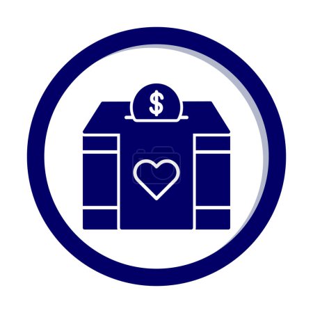 Illustration for Charity Box vector icon - Royalty Free Image