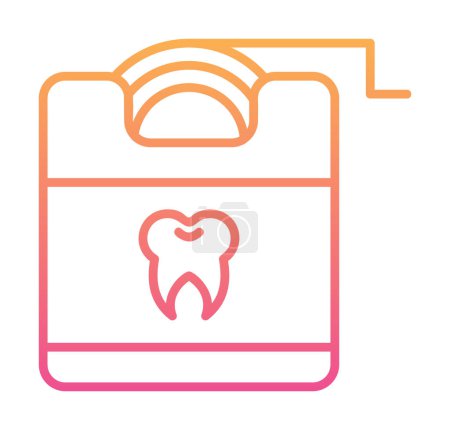 Ilustración de Icono de hilo dental. Odontología vector ilustración. - Imagen libre de derechos