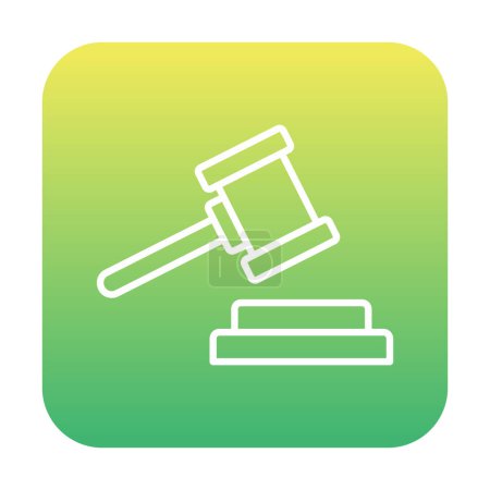 Téléchargez les illustrations : Illustration simple d'icône de droit de justice plate - en licence libre de droit