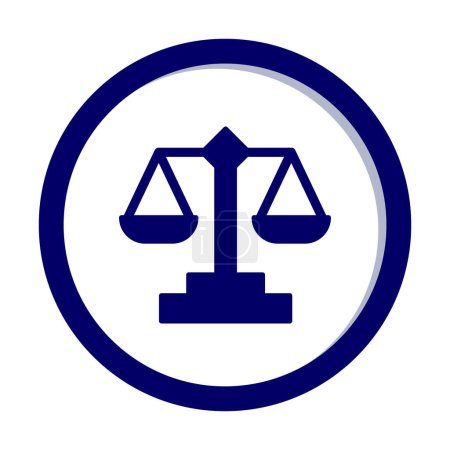 Illustration for Justice scale balance  icon simple vector - Royalty Free Image