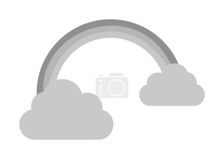 Téléchargez les illustrations : Icône arc-en-ciel dans un style plat, illustration vectorielle - en licence libre de droit