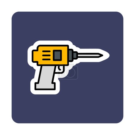 Illustration for Simple drill tool  icon vector illustration - Royalty Free Image