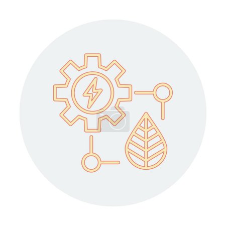 Illustration for Eco energy icon, vector illustration simple design - Royalty Free Image