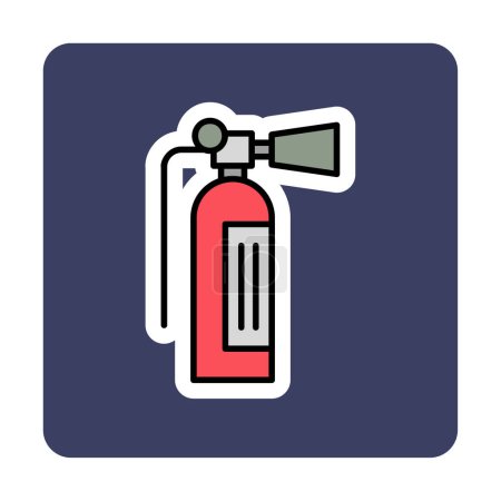 Illustration for Flat simple fire extinguisher  icon - Royalty Free Image