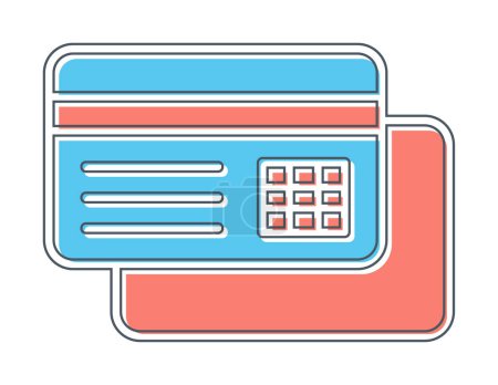 Ilustración de Crédito plano icono de negocio vector ilustración - Imagen libre de derechos