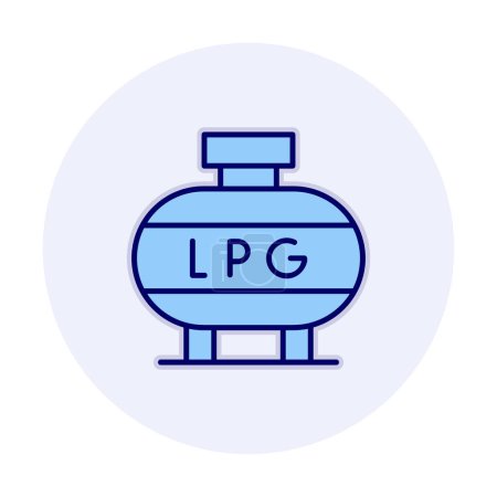 Liquefied Petroleum Gas Container Web-Symbol, Vektorillustration 