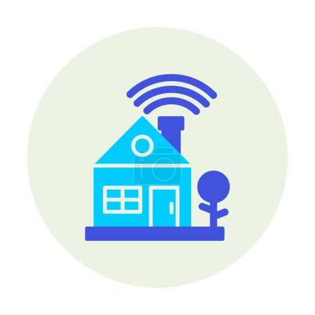 Illustration for Smart house icon, vector illustration - Royalty Free Image
