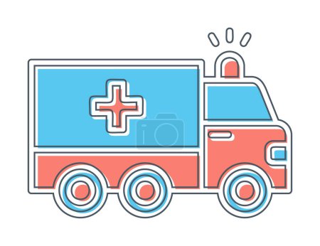Illustration for Ambulance vector illustration on background.  graphic design. - Royalty Free Image