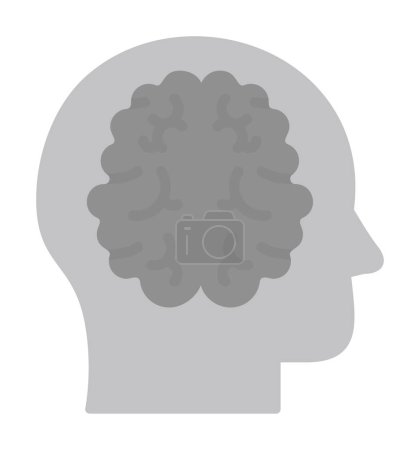 Ilustración de Plano cerebro humano aislado icono vector diseño - Imagen libre de derechos
