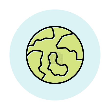 Téléchargez les illustrations : Earth icon, vector illustration simple design - en licence libre de droit