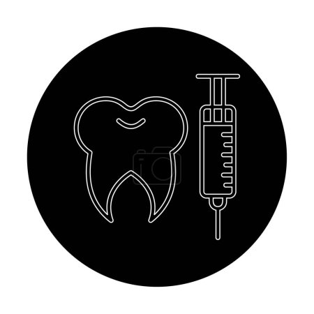 Ilustración de Cuidado dental anestesia icono vector ilustración - Imagen libre de derechos