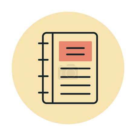 Illustration for Notebook web icon vector illustration - Royalty Free Image
