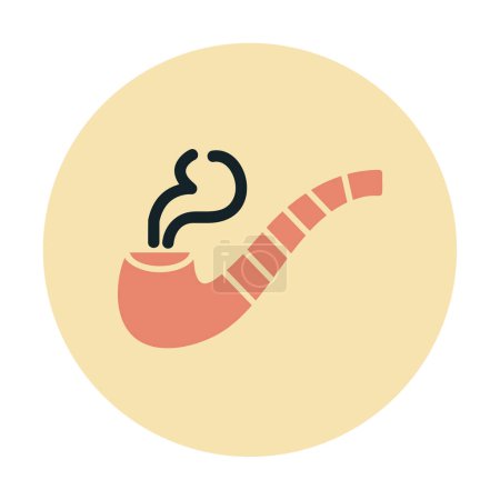 Illustration for Tobacco smoking pipe icon, vector illustration - Royalty Free Image