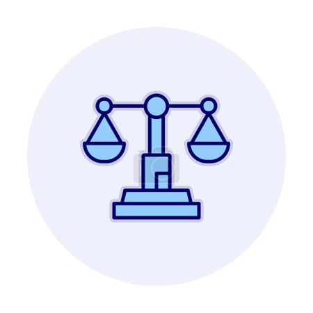 Téléchargez les illustrations : Justice balance icône simple vecteur web - en licence libre de droit