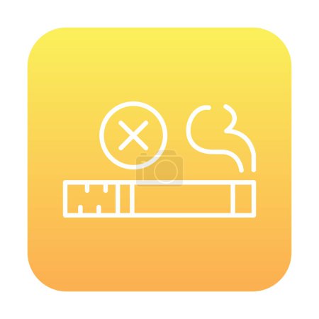 Ilustración de Simple No Tobacco Day icono, vector de ilustración - Imagen libre de derechos