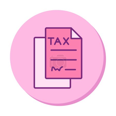 Ilustración de Icono de formulario de impuestos sobre fondo blanco - Imagen libre de derechos