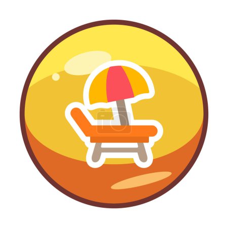 Photo for Beach Chair web icon, vector illustration - Royalty Free Image