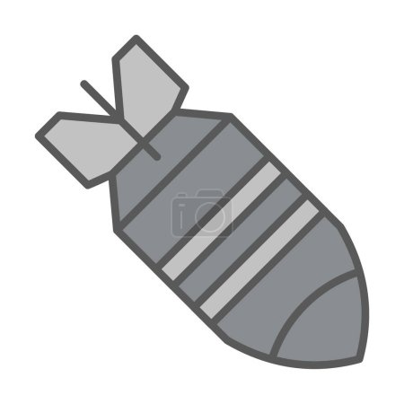 Illustration for Nuclear Bomb icon, vector illustration - Royalty Free Image