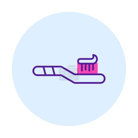 Téléchargez les illustrations : Simple icône brosse à dents illustration design - en licence libre de droit