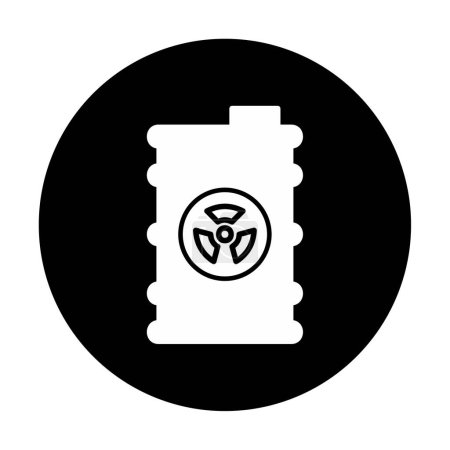 Illustration for Toxic waste canister icon in trendy design style - Royalty Free Image