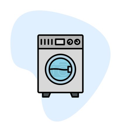 Illustration for Washing machine icon. simple illustration - Royalty Free Image