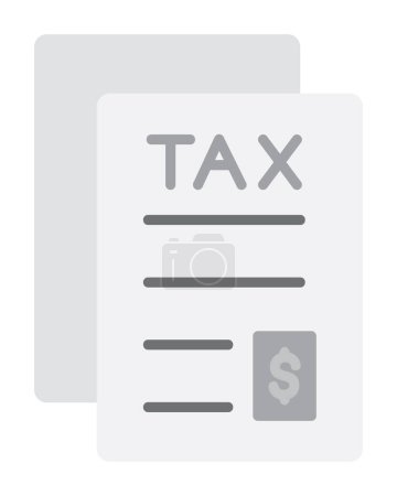 Ilustración de Simple icono de archivo de impuestos, ilustración vectorial - Imagen libre de derechos