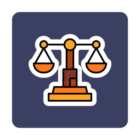 Ilustración de Escala de justicia icono de equilibrio vector web simple - Imagen libre de derechos