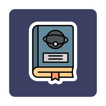 Illustration for Vector illustration,  Astronomy Book icon - Royalty Free Image