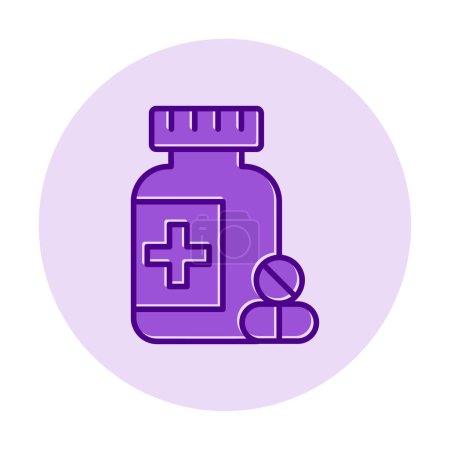 Illustration for Pills medicine bottle isolated icon vector illustration design - Royalty Free Image