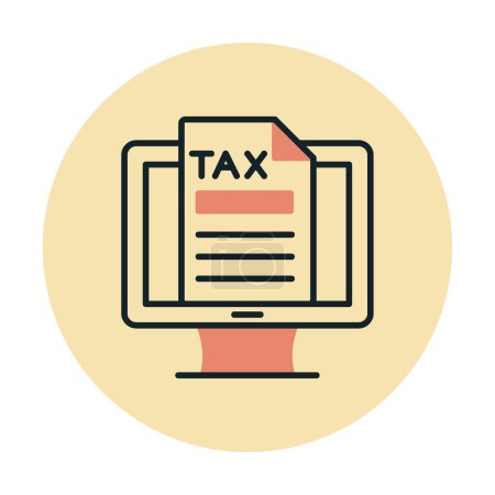 Illustration for Tax icon vector illustration - Royalty Free Image
