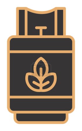 Ilustración de Piso Icono de biogás de generación de electricidad - Imagen libre de derechos